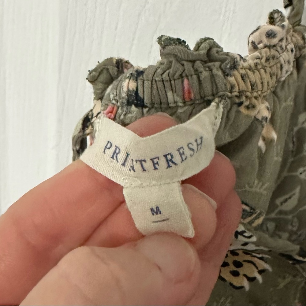 Printfresh Eco Satin Getting Ready Pajama Set in Bagheera print, Olive - Picture 5 of 13